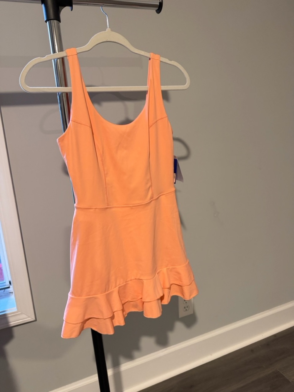 JoyLab PEACH Ruffle Hem Tank active Dress 
Color: Peach